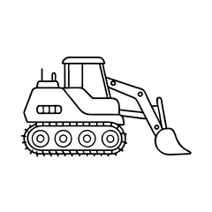 monochrome bulldozer icon, monochrome bulldozer vector illustration-simple illustration of monochrome bulldozer, perfect for monochrome bulldozer logos and themed design 