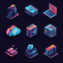 Each icon is presented in 9 distinct styles: flat, isometric, line art, 3D realistic, pixel art, cartoon, gradient modern, minimal outline, and futuristic neon. These diverse renderings ensure compati