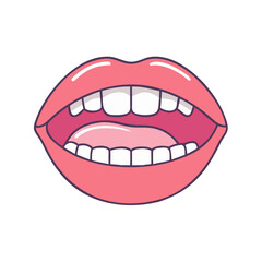 mouth icon, mouth vector illustration-simple illustration of mouth, perfect for mouth logos and themed design 