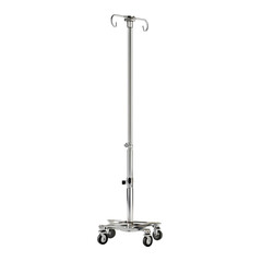Medical IV Stand with Wheels for Hospital Use Isolated on transparent background
