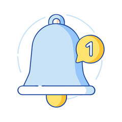 notification message bell icon, notification message bell vector illustration-simple illustration of notification message bell, perfect for notification message bell logos and themed design 