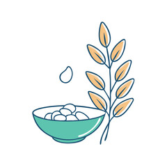 oats icon, oats vector illustration-simple illustration of oats, perfect for oats logos and themed design 