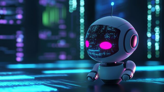 Futuristic ai interface with animated chatbots and vivid gradients - Powered by Adobe