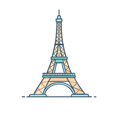 paris eiffel tower icon, paris eiffel tower vector illustration-simple illustration of paris eiffel tower, perfect for paris eiffel tower logos and themed design 