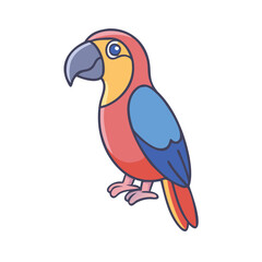 parrot icon, parrot vector illustration-simple illustration of parrot, perfect for parrot logos and themed design 