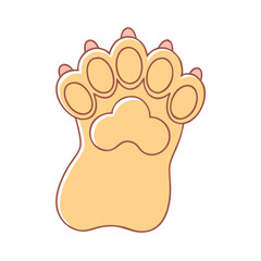 paw icon, paw vector illustration-simple illustration of paw, perfect for paw logos and themed design 