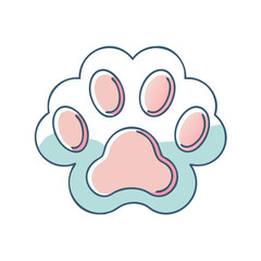 paw icon, paw vector illustration-simple illustration of paw, perfect for paw logos and themed design 
