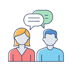 people talking icon, people talking vector illustration-simple illustration of people talking, perfect for people talking logos and themed design 