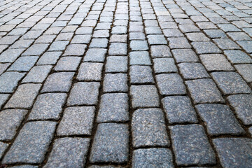 Empty of stone brick road