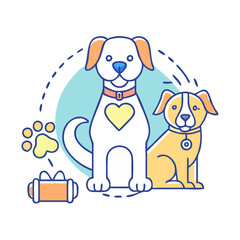 pet icon, pet vector illustration-simple illustration of pet, perfect for pet logos and themed design 