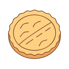 pie icon, pie vector illustration-simple illustration of pie, perfect for pie logos and themed design 