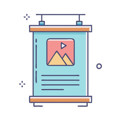 poster icon, poster vector illustration-simple illustration of poster, perfect for poster logos and themed design 