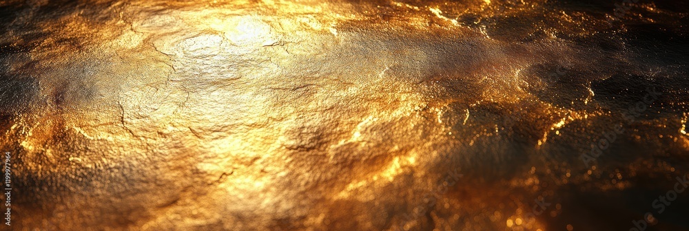 Poster solid gold background with subtle light shadows creating a luxurious visual effect