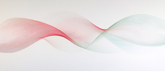 Abstract Red Green Wave Lines Background Design