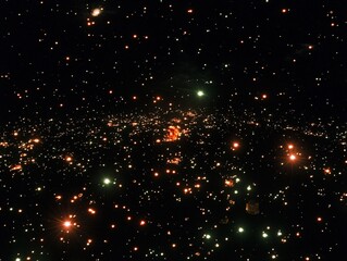 Stunning Cosmic Nebula Space Background Orange Green Stars