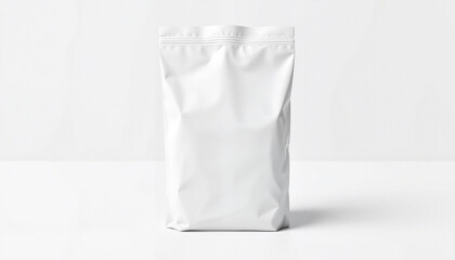 Transparent plastic package mockup on white background, clean design