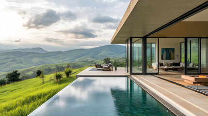 Fototapeta premium High-resolution view of a dream house architectural masterpiece