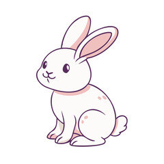 Fototapeta premium rabbit icon, rabbit vector illustration-simple illustration of rabbit, perfect for rabbit logos and themed design 