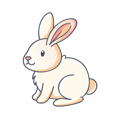 Obraz premium rabbit icon, rabbit vector illustration-simple illustration of rabbit, perfect for rabbit logos and themed design 