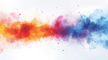 Obraz premium A vibrant splash of color blending orange, red, and blue hues, creating an artistic and dynamic abstract design.