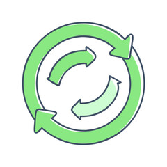 recycle button icon, recycle button vector illustration-simple illustration of recycle button, perfect for recycle button logos and themed design 