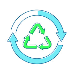 Obraz premium recycle icon, recycle vector illustration-simple illustration of recycle, perfect for recycle logos and themed design 
