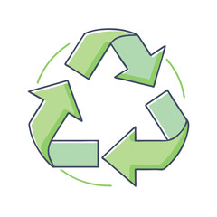 Obraz premium recycle symbol icon, recycle symbol vector illustration-simple illustration of recycle symbol, perfect for recycle symbol logos and themed design 