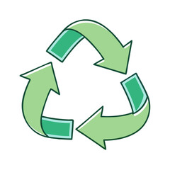 Obraz premium recycling arrows icon, recycling arrows vector illustration-simple illustration of recycling arrows, perfect for recycling arrows logos and themed design 