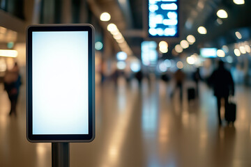  interactive display in the airport hall departures area