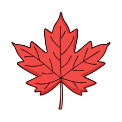 red maple leaf icon, red maple leaf vector illustration-simple illustration of red maple leaf, perfect for red maple leaf logos and themed design 