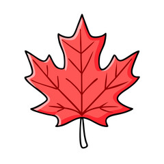 red maple leaf icon, red maple leaf vector illustration-simple illustration of red maple leaf, perfect for red maple leaf logos and themed design 
