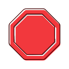 red stop sign icon, red stop sign vector illustration-simple illustration of red stop sign, perfect for red stop sign logos and themed design 