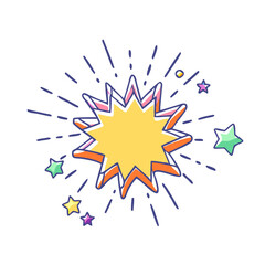 retro burst icon, retro burst vector illustration-simple illustration of retro burst, perfect for retro burst logos and themed design 