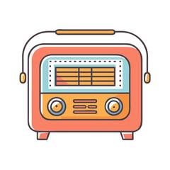 retro music player icon, retro music player vector illustration-simple illustration of retro music player, perfect for retro music player logos and themed design 