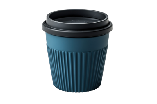 Reusable coffee cup with a sleek design ideal for eco-conscious consumers on the go in a modern urban setting