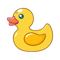 rubber duck icon, rubber duck vector illustration-simple illustration of rubber duck, perfect for rubber duck logos and themed design 