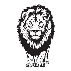 Lion with Detailed Mane