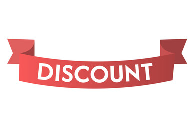 discount ribbon icon on white background
Red ribbon discounts, sale, promotions, discounts