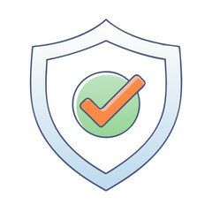 shield check mark icon, shield check mark vector illustration-simple illustration of shield check mark, perfect for shield check mark logos and themed design 