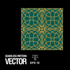 Geometric pattern with lines and shape, seamless vector background. Modern stylish texture. Repeating Islamic geometric tiles Designs
