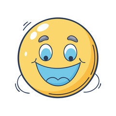 smiling ball icon, smiling ball vector illustration-simple illustration of smiling ball, perfect for smiling ball logos and themed design 