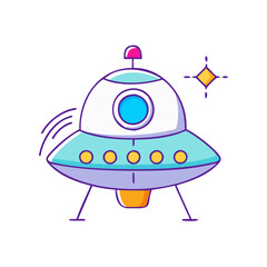 spaceship icon, spaceship vector illustration-simple illustration of spaceship, perfect for spaceship logos and themed design 
