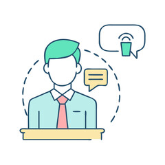speaking icon, speaking vector illustration-simple illustration of speaking, perfect for speaking logos and themed design 