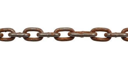 Obraz premium chain isolated, rusty iron, isolated on transparent background . PNG, cutout, or clipping path. 