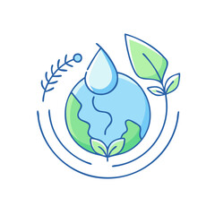 Obraz premium splash eco icon, splash eco vector illustration-simple illustration of splash eco, perfect for splash eco logos and themed design 