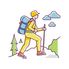 trekking icon, trekking vector illustration-simple illustration of trekking, perfect for trekking logos and themed design 