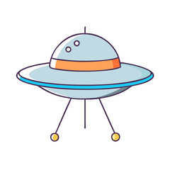 ufo icon, ufo vector illustration-simple illustration of ufo, perfect for ufo logos and themed design 