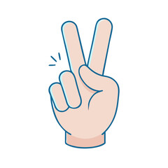 victory sign icon, victory sign vector illustration-simple illustration of victory sign, perfect for victory sign logos and themed design 