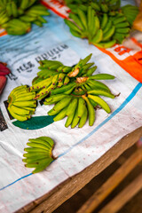 Asian market with streetfood