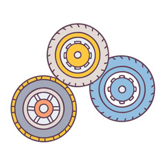 Fototapeta premium wheels icon, wheels vector illustration-simple illustration of wheels, perfect for wheels logos and themed design 